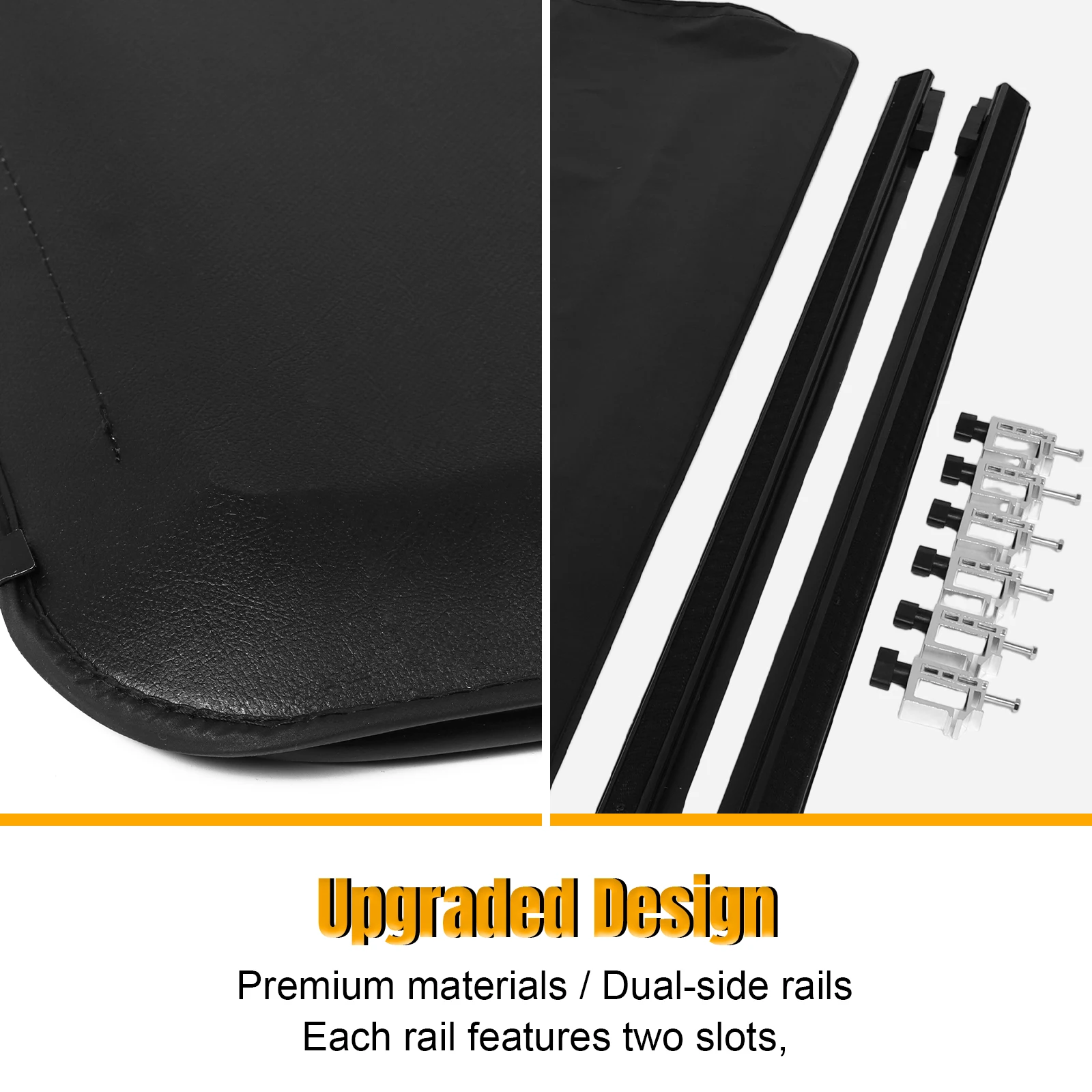 For Ford Ranger 5 Ft Retractable Hard Tonneau Cover Dual T-Slot Rear Cover Soft Rear Trunk Pickup for Truck Modified Rear Trunk