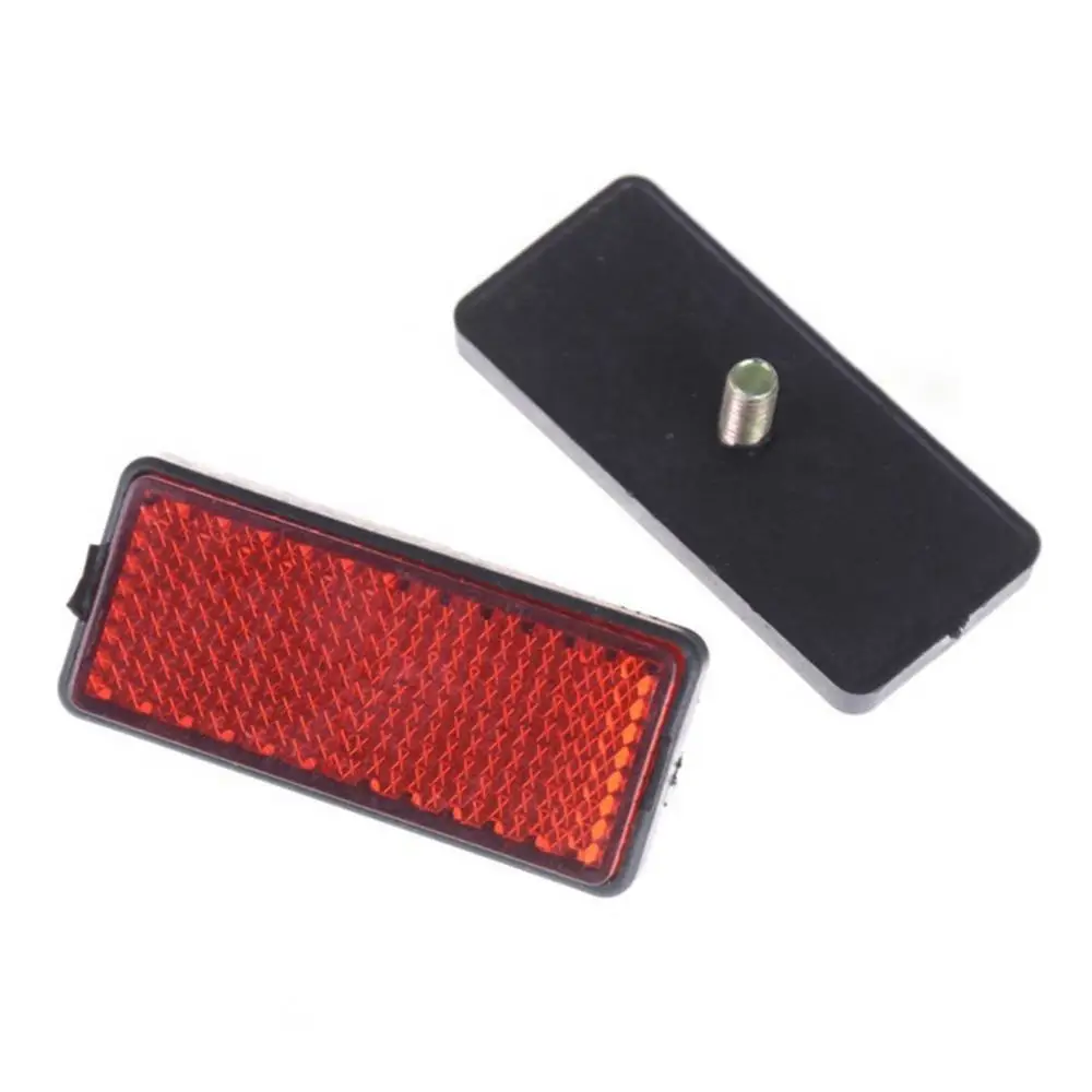 60% Sales！ 2Pcs Rectangle Round Car Motorcycle Bike Caravan Lorry Screw On Safety Reflector