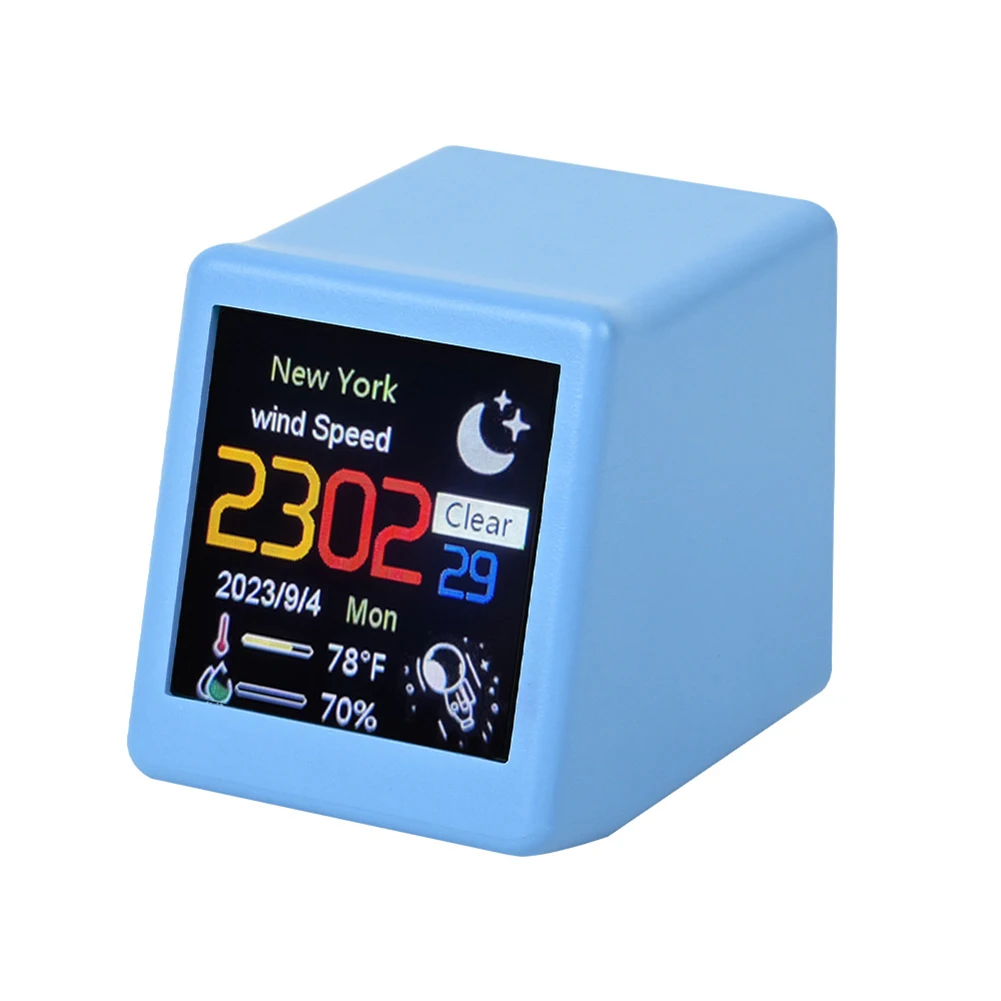 

Smart WIFI Weather Station Game Decoration Digital Ornament Mini TV 1 54 Screen WIFI Connectivity Type C Power Interface
