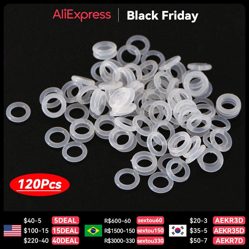 120pcs/bag Rubber O Ring Keyboard Switch Dampeners Keyboards