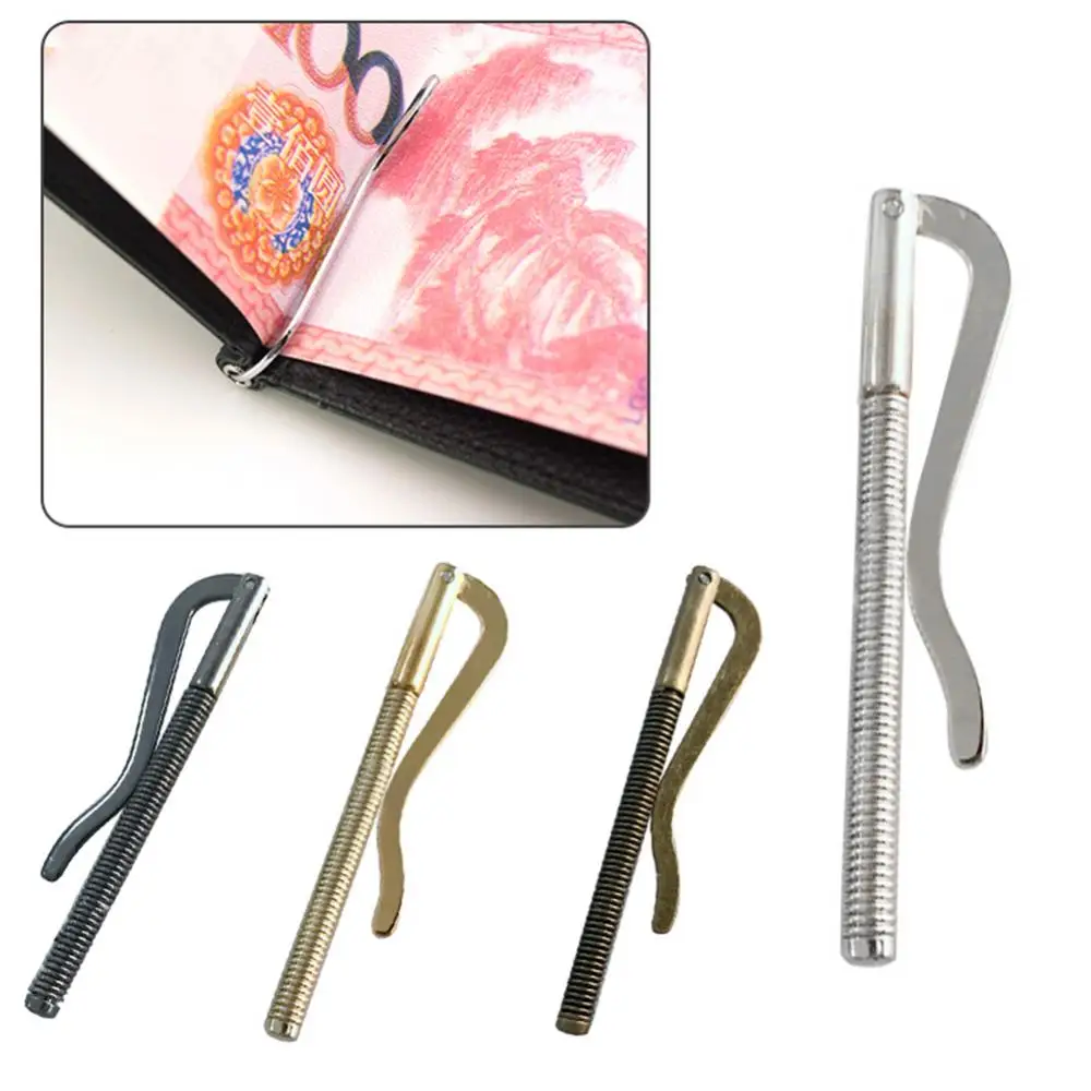 Wallet Bifold Money Clip Unisex Metal Bar Replace Parts Spring Clamp Cash Holder