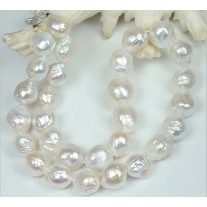 

Collier de perles blanches de la mer du sud australienne kasumi, grand collier de perles naturelles de 12 à 13MM, 18 pouces
