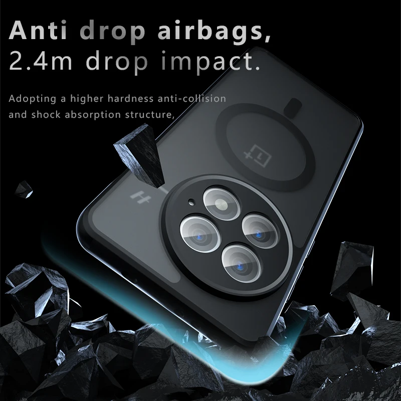 Magnetic Anti-Drop Clear TPU PC Case with Air Bag Technology