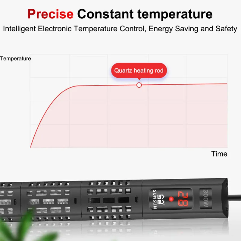 christmas fish tank decor SUNSUN Aquarium Heater Submersible Fish Tank LCD Display Digital Adjustable Water Heating Rod Constant Temperature Control 500W algae scraper