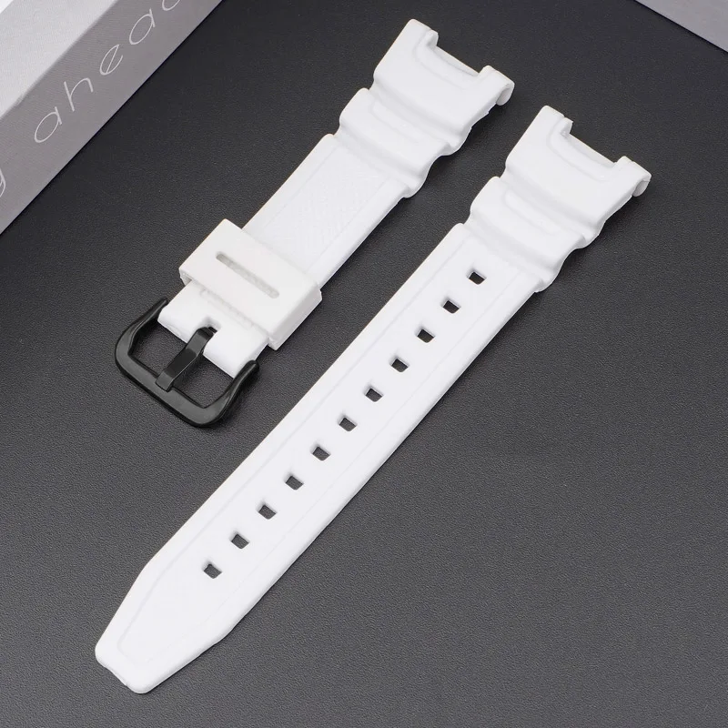 Versatile Black Resin Sport Watch Strap - Waterproof Rubber Replacement Wristband