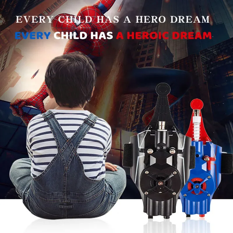 Spiderman Web Shooters Toys Dispositivo Di Lancio Del Polso Film Periferiche Peter Cosplay Accessori Puntelli Regali Spider-Line Per Bambini
