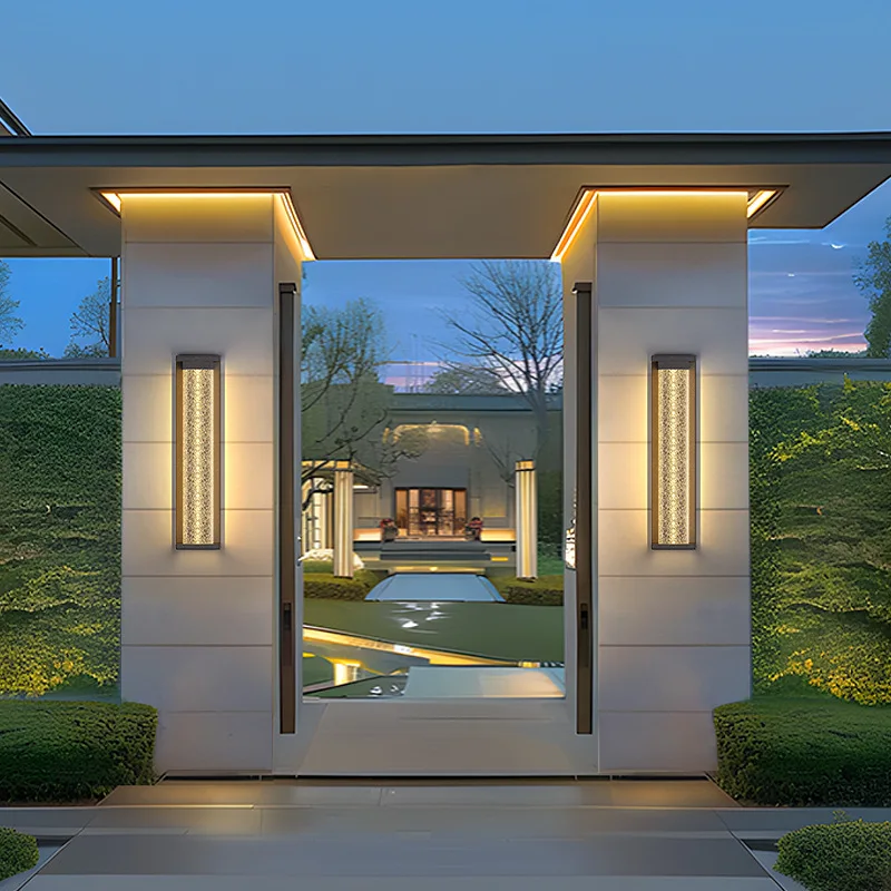 Outdoor Waterproof IP65 Modern LED Wall Light 85~265V Stainless Steel Water Wave Porch Lamp For Street Path Sconce Lighting led lamp,solar garden lights,led street lamp,led wall light