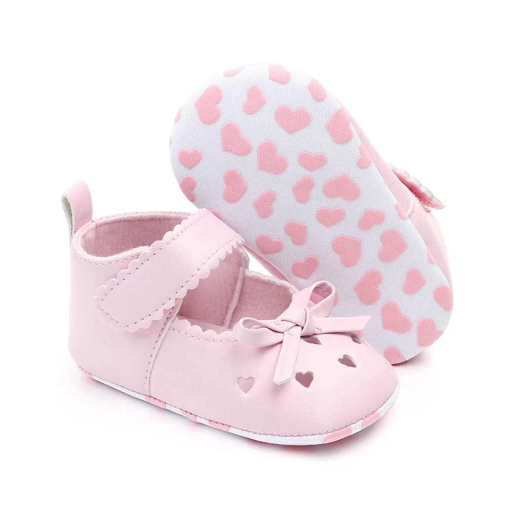 Fashion Infant Girls Shoes Soft Sole Footwear Toddler Cute Bows Princess Dress Flat for 1 Year Newborn Birthday Gifts Baby Items 5