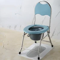 Foldable Elderly Toilet Chair  Hygienic and Movable Lavatory, Ideal for Disabled and Maternity Use, Easy to Sanitize Commode 1