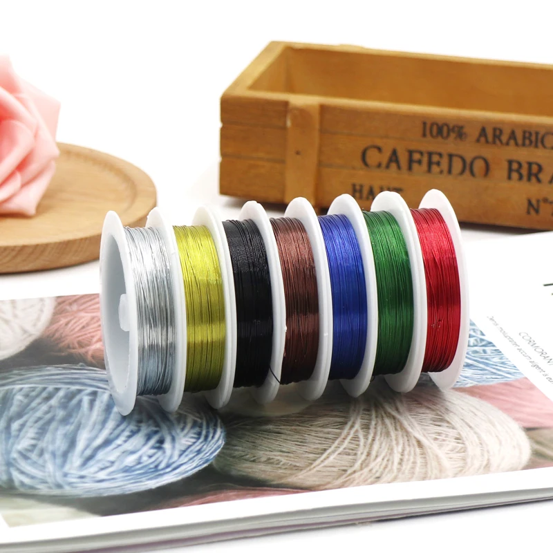 0.3/0.4/0.5mm colorful Iron wire Enameled wire Spool Craft Soft Wire DIY Jewelry Crafts Accessories Beaded line modeling Design