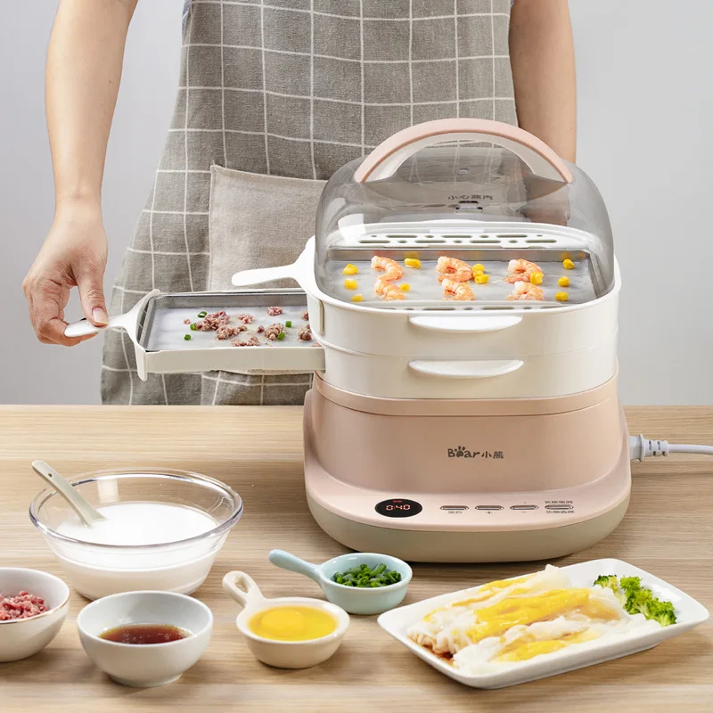 Bear Mini Intestinal CFJ-A30Q3 Powder Machine Household Electric Steamer Drawer Type Multifunctional Pot Steamed Sausage 3L