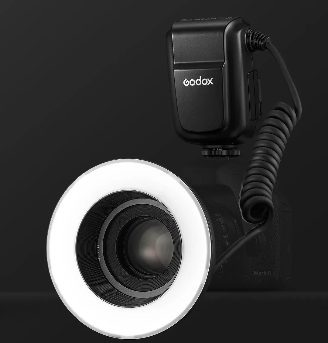 Godox MF-R76 RING76 5000K Macro LED Ring Light Speedlite Flash Light for Canon