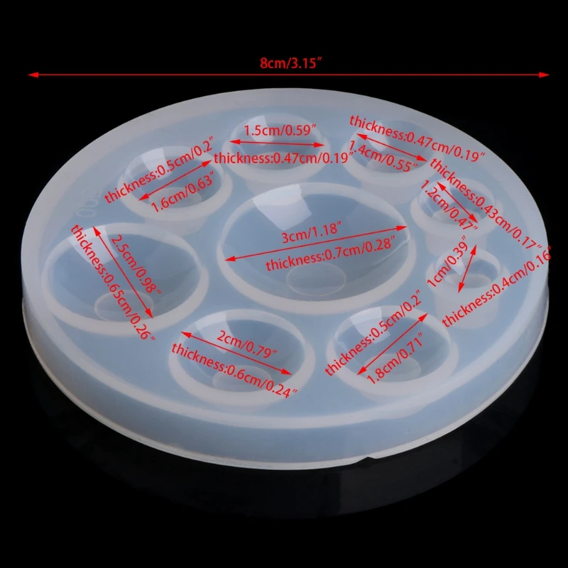 

Round Pendant Necklace Mould Small Resin Mirror Silicone Mold for DIY Crafts Jewelry Making 97QE