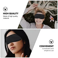 20 Pcs Eye Mask Sleep Sleeping Elastic Polyester Cover Disposable Lightweight Lightproof Black Protectors Travel 2