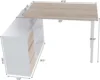 Home Office Computer Desk Corner Desk with 3 Drawers and 2 Shelves, 55-inch L-Shaped Study Writing Desk 2