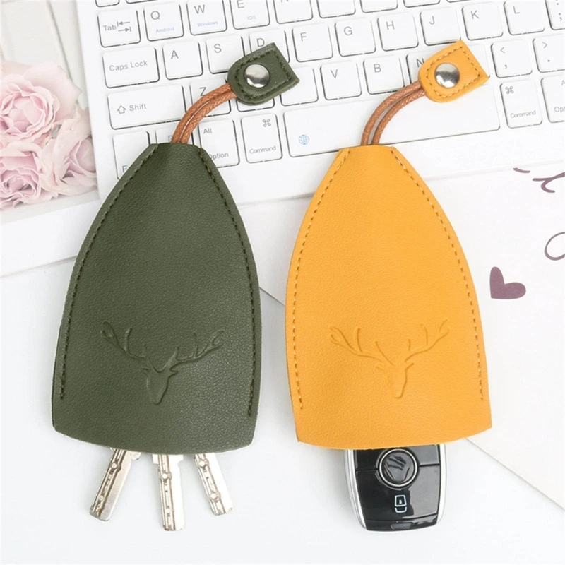 

Cute Pull Type Key Bag Creative Large Capacity Key Sleeve PU Leather Cartoon Car Key Wallets Housekeepers Cute Key Pouch
