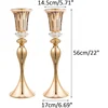 8pcs Wedding Center Decoration Gold Vase Crystal Stand Flower Holder, Metal Center Decoration for Dining Table Decoration 6