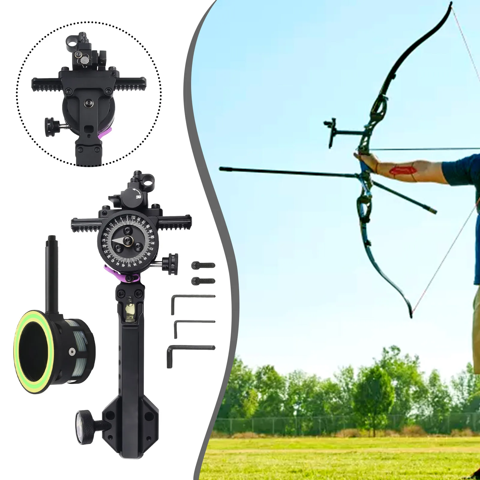 

Dad Single Needle Sight Aluminum Alloy Bow And Arrow Accessories Mechanical Structure Pulley Bow Fine-tune 2023 New