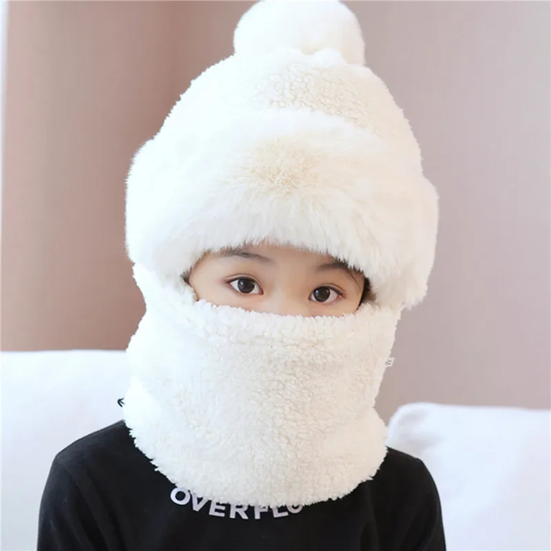 Fashion Comfortable Cap Kids Adults Warm Multi-functional Windproof Cap Parent-child Woolen All-Match Warm Cycling