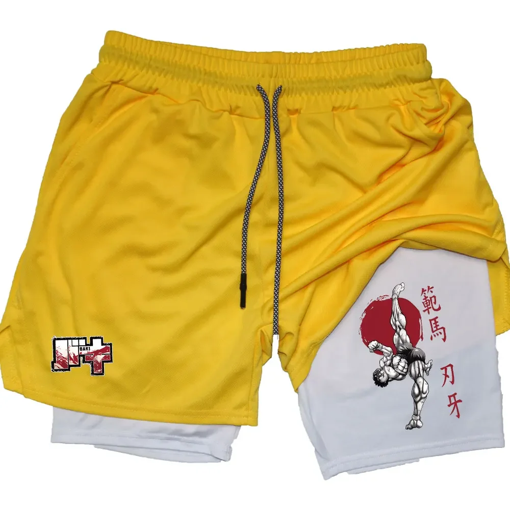 Anime Baki Hanma Performance Shorts Men Running GYM Shorts Beach Bottoms Summer Sportswear Fitness Training Jogging Short Pants 6