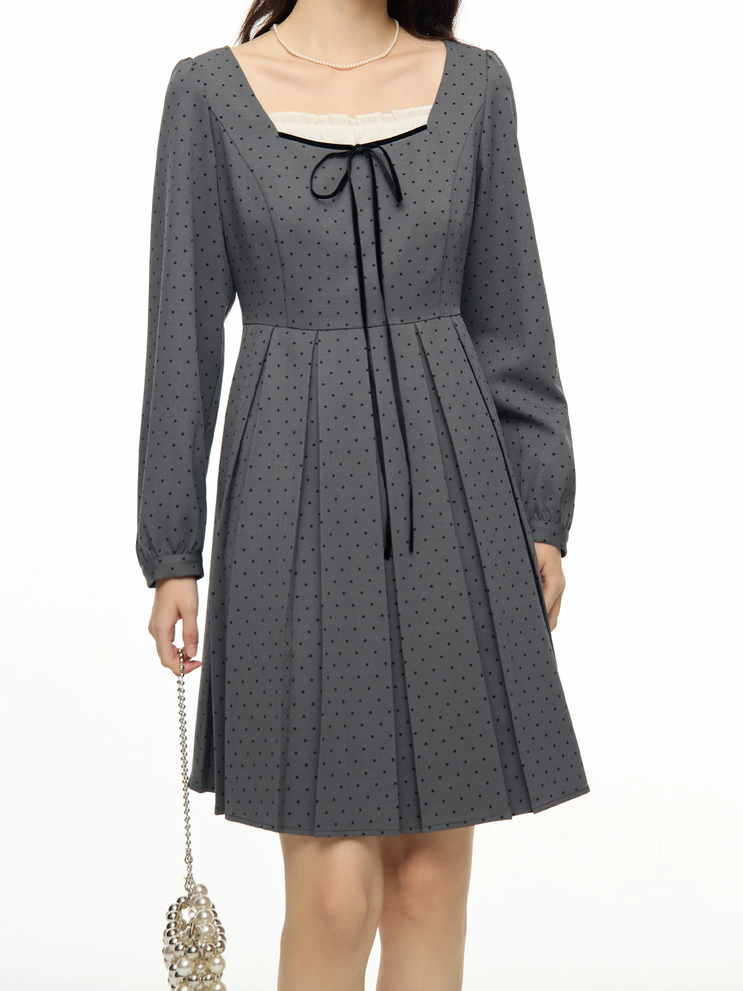 DUSHU Office Lady Coat 2024 Winter New Thin Double Sided Coats Casual Loose Women Coats Grey Beige Women Coats 24DS84178