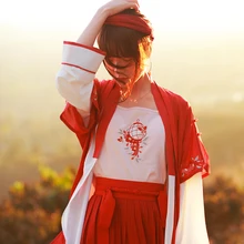 

Improved Hanfu Han element clothing spring and summer new suit skirt women retro leisure