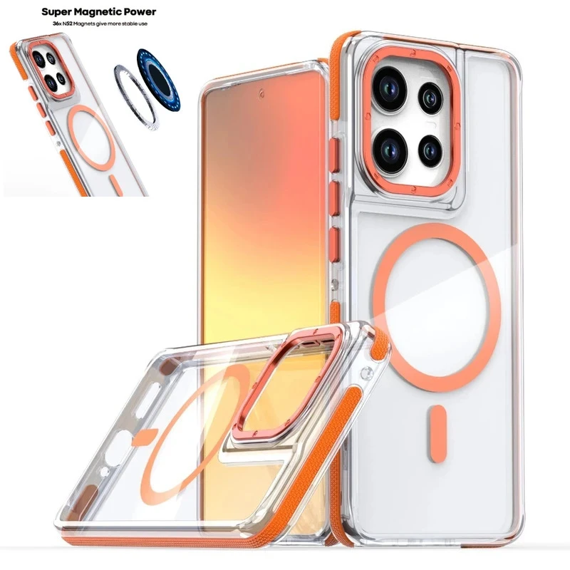 Luxury Magnetic Clear Shockproof Phone Case with Magsafe Compatibility