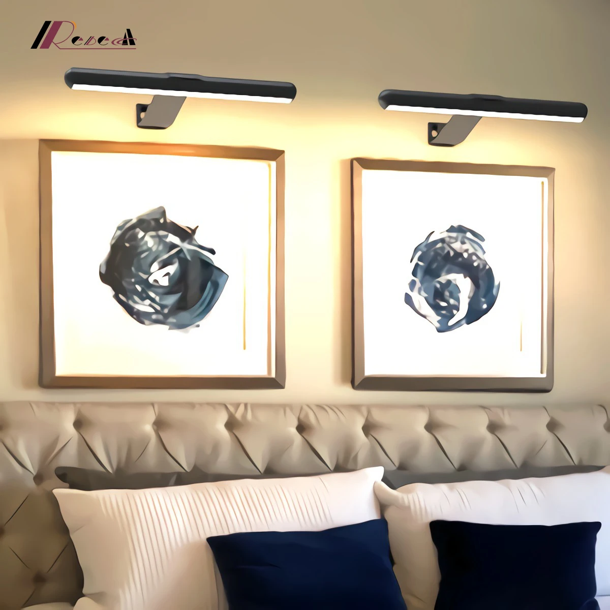 Painting Picture Light Portrait With Remote Living Room Wireless Wall Lamp Art Display Rechargeable Battery Operated Photo led light led wall lamp wall light