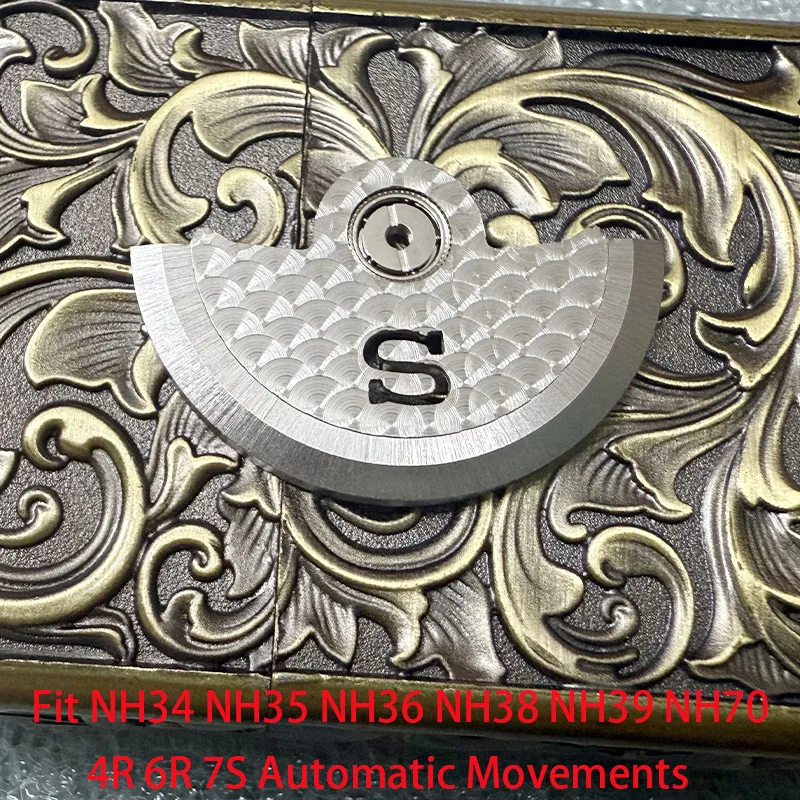 Customized Automatic Hammer Rose Gold Black Blue Silver Gold Watch Rotor Parts