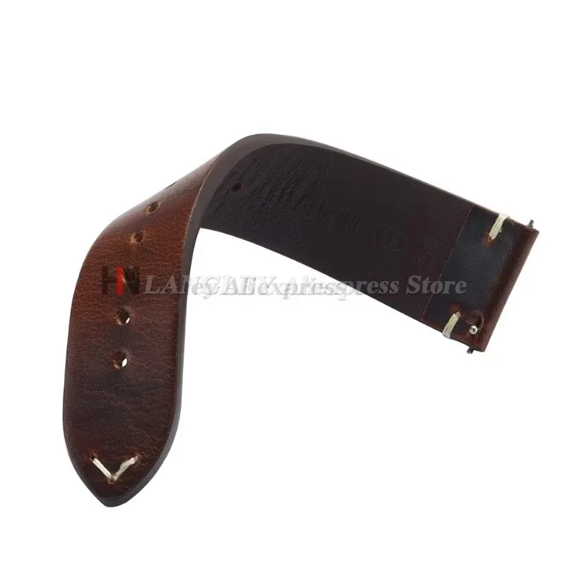 Vintage-Inspired Oil Wax Leather Quick Release Watch Strap – Premium Business Wristband