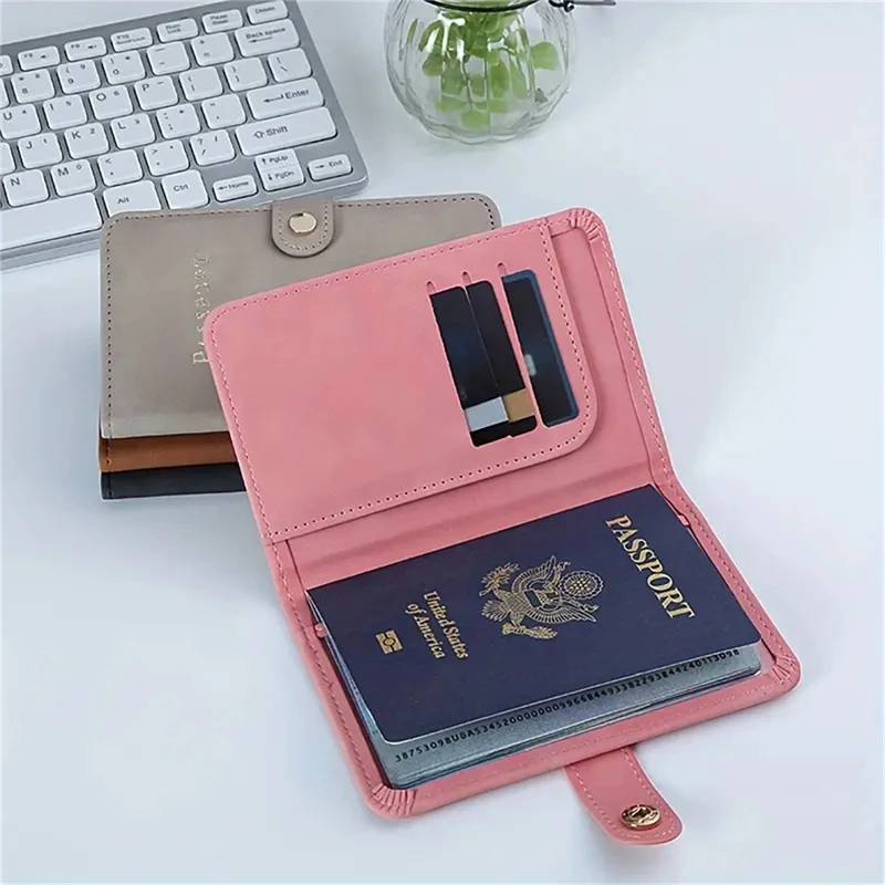 Passport Cover Women Men Passport Credit Card Holder Case PU Leather Business Card Wallet Travel Purse