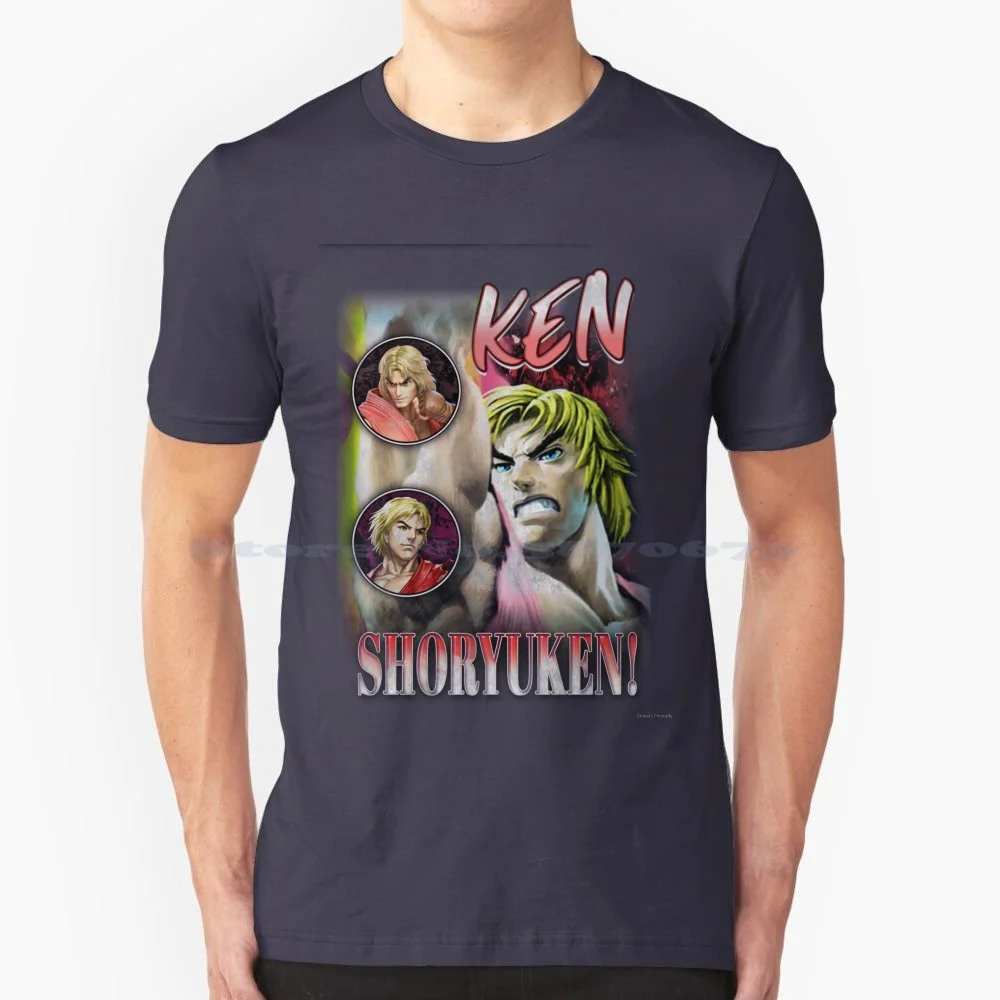Ken Vintage Rapper Tee T Shirt 100% Cotone Tee Smash Ultimate Super Smash Bros Ultimate Switch Direct Smash Bros Byleth Smash