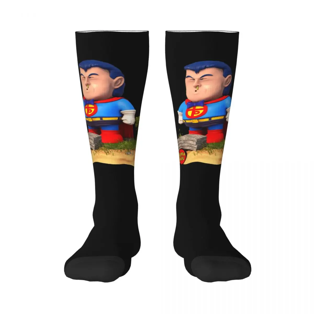 

Suppaman Dr Slump Japanese Manga Adult Stockings Funny Graphic Contrast color socks Funny Novelty Cute style Elastic Stockings