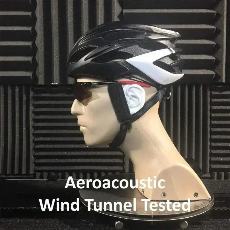 전문 사이클링 바람 소음 감소기 AirStreamz 헬멧 스트랩 마운트 차단기 수분 흡수 자전거 라이딩 안전 액세서리