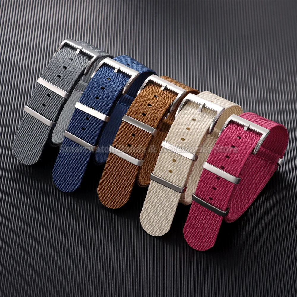 Enhanced Ribbed Nylon Watch Strap - Universal Wristband Accessory