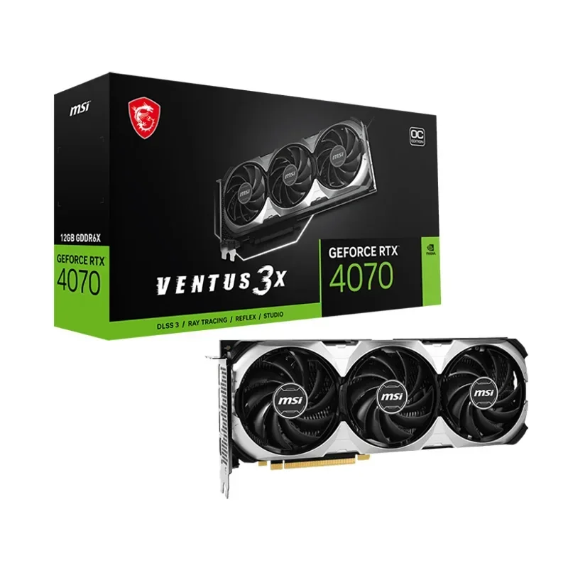 

New MSI GeForce RTX 4070 VENTUS 3X E 12G OC 12GB 192Bit GDDR6X RTX4070 Graphic Card Gaming GPU placa de video видеокарта