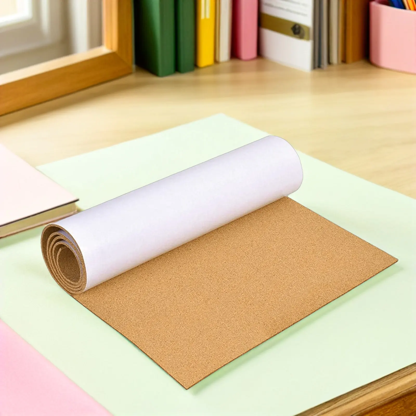 자가 접착 코르크 보드 롤 120x30cm 떼어 붙이는 코르크 시트 롤 메시지 게시판 벽 장식 DIY 공예 사무실 학교용
