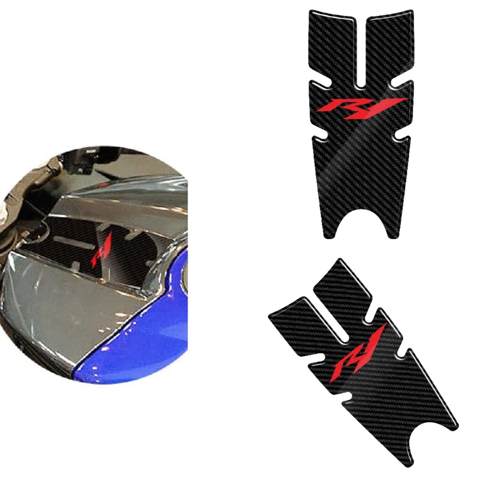 For Yamaha YZF-R1 R1 2007 2008 3D Carbon Look Front Gas Fuel Tank Cover Protector Tank Pad