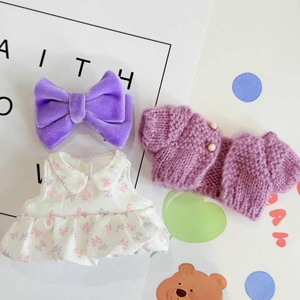 Labubu Energy Series Red Checkered Dress & Purple Cardigan Set