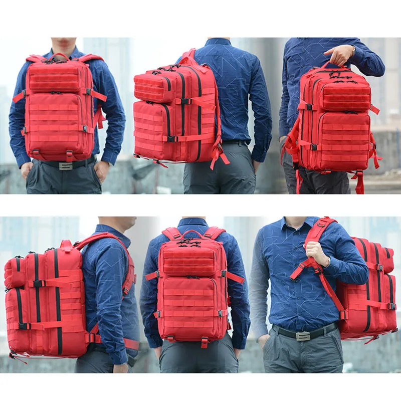 Waterproof 45L Tactical Backpack for Outdoor Travel and Hiking