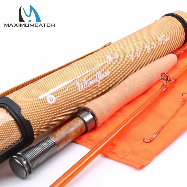 Maximumcatch FRP Fiberglass Fly Rod S+ Fiberglass With Hard Tube