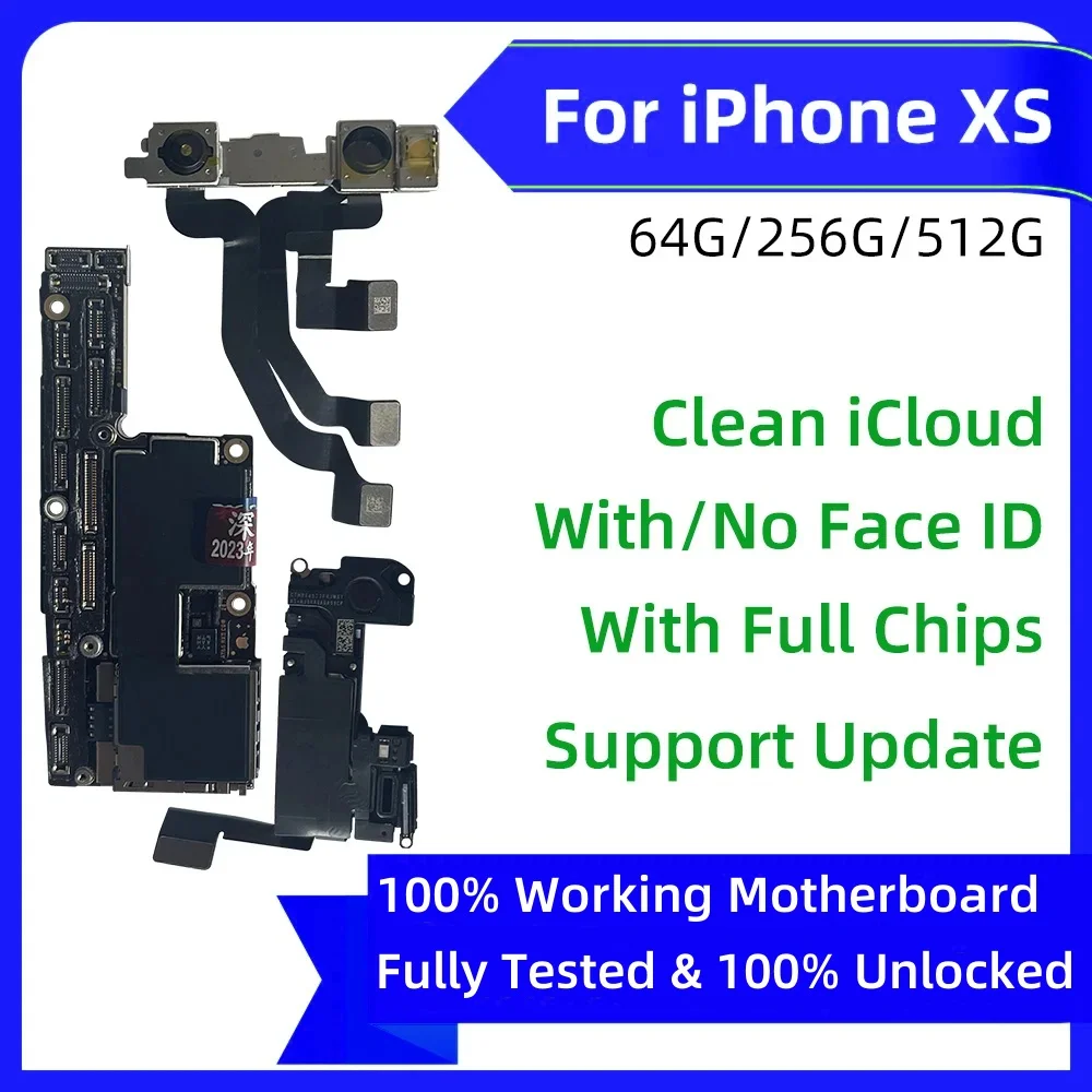Motherboard Clean iCloud iPhone XR/ X / Xs Max Face ID unlocked Logic Board Support iOS Update Mainboard