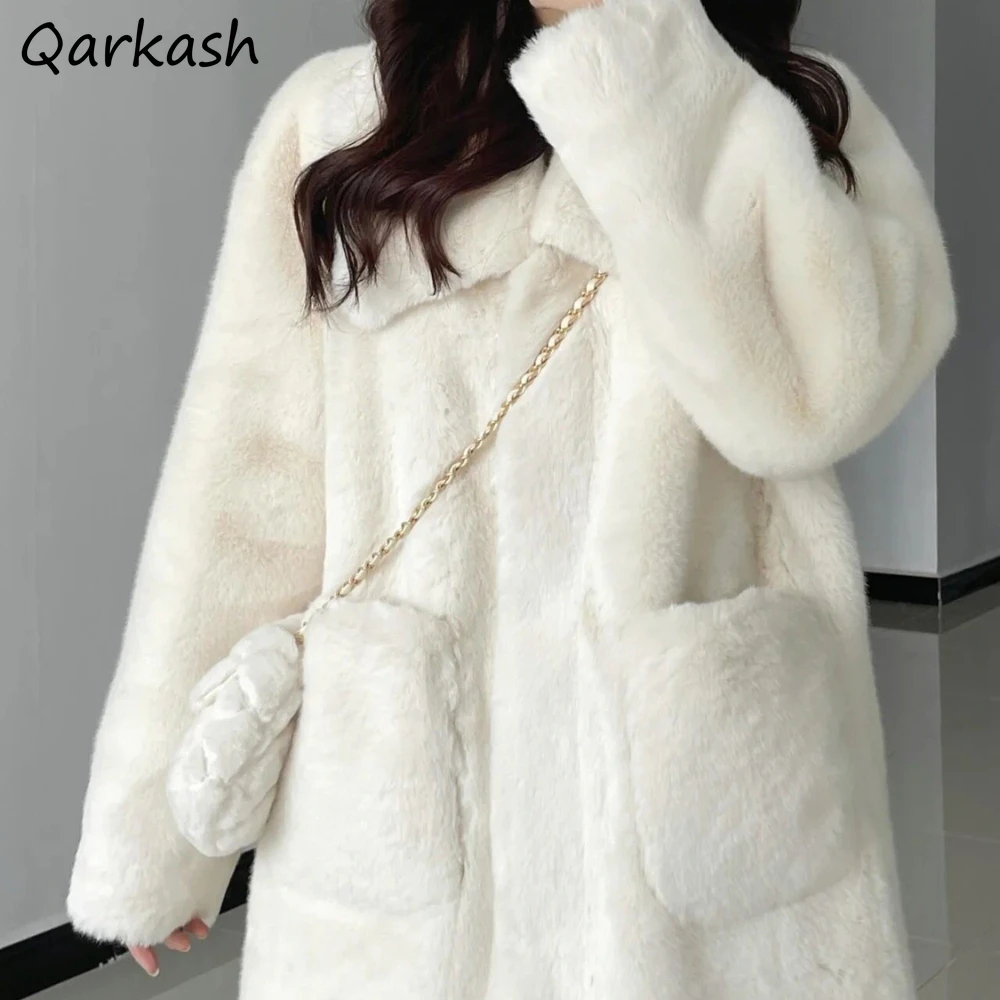 

Blends Women Elegant Soft Outerwear Fashionable Wool Coats Female High Street Temperament Casual Autumn and Winter Harajuku New