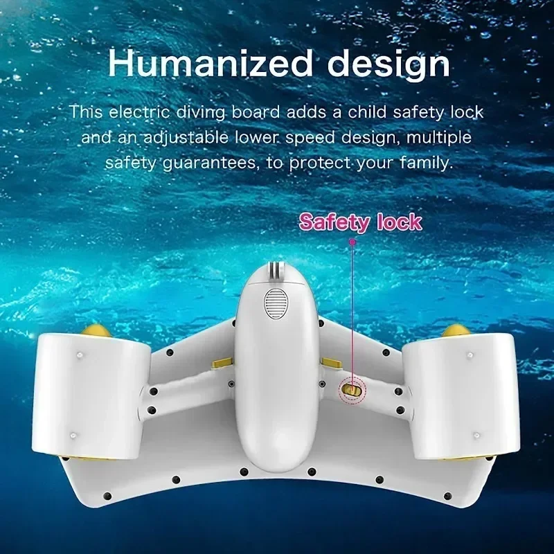 60mins Underwater Sea Scooter 3.6mph Dual Motor 1.8M/S Diving Equipment Underwater Propeller for Scuba Snorkeling
