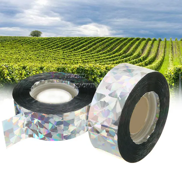 45 M/90 Méter Kerti Madárriasztó Szalag Anti Madár Reflektív Elrettentő Hasznos Ijesztő Kártevő Kártevőirtó Készletek - Image 3