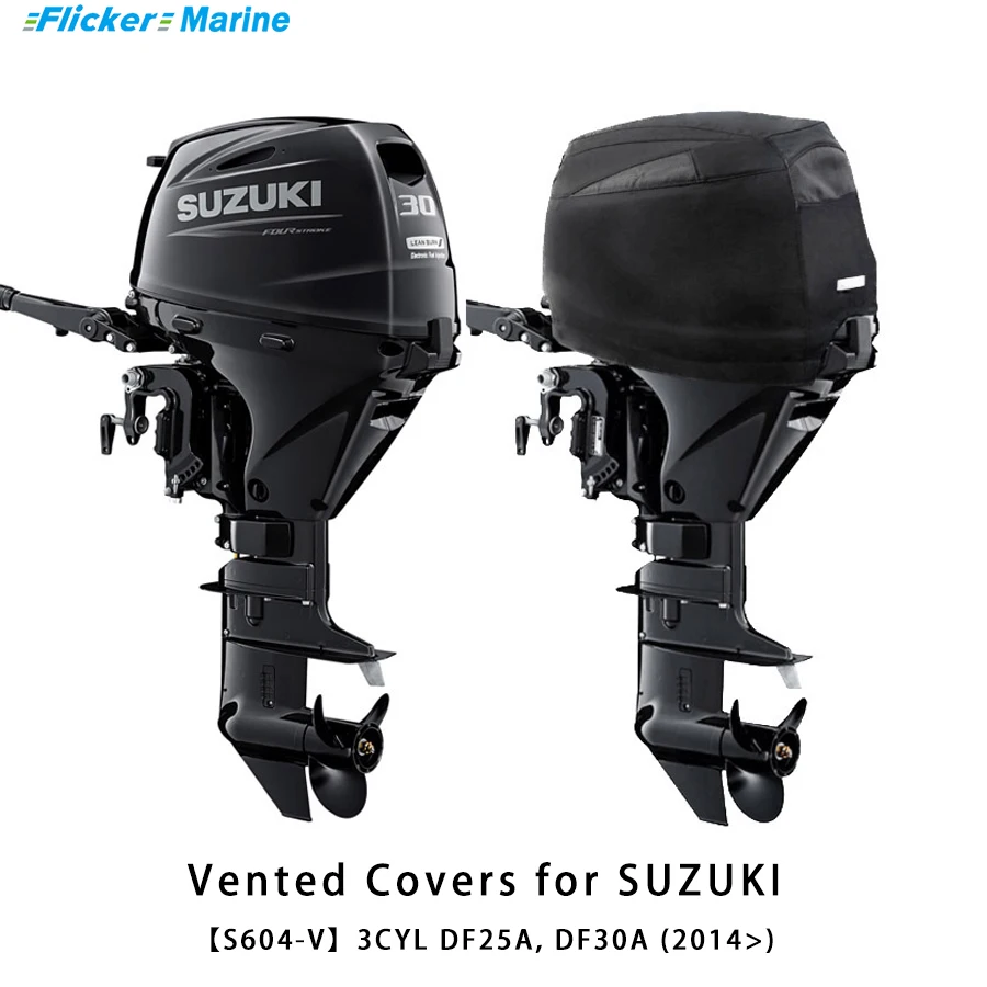 Flickermarine Ventilation Covers for Suzuki 30hp Outboard Engines DF25A,DF30A(2014)