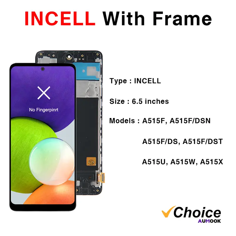 A51 Super AMOLED For Samsung A51 Screen LCD Display Digitizer Assembly Parts SM A515F A515U A515W A515X With Frame Touch Screen - Image 9