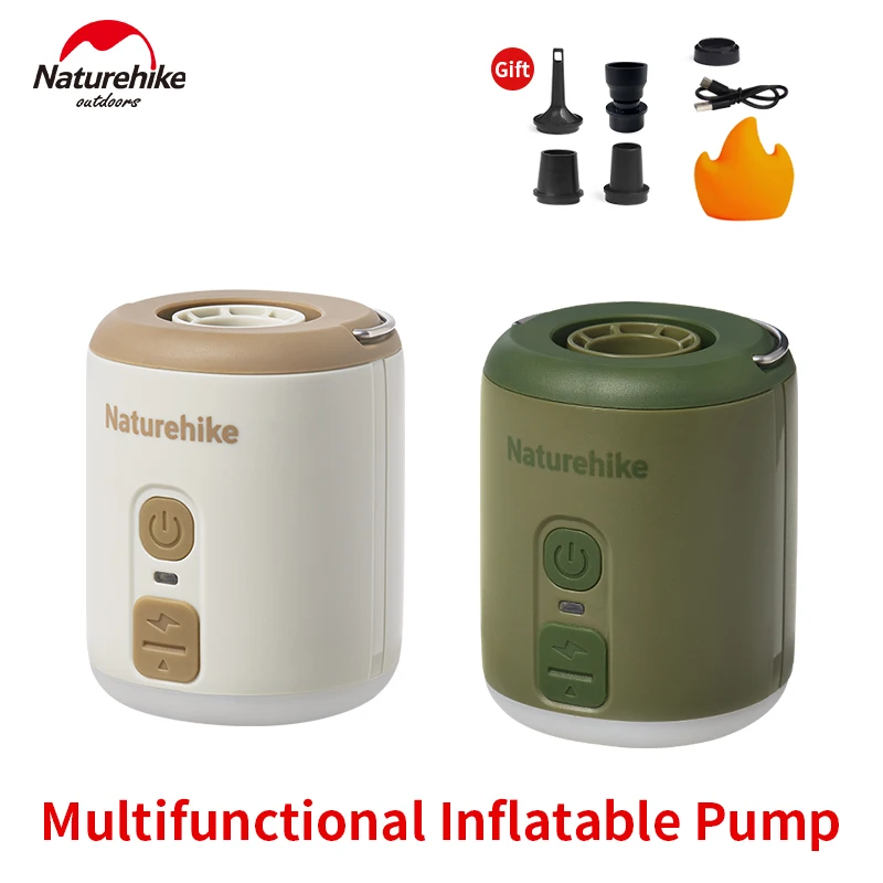 

Naturehike Air Pump Outdoor Portable Electric Inflator Pump Multifunction Tent Mattress Pillow Charging Light Ultralight 102g