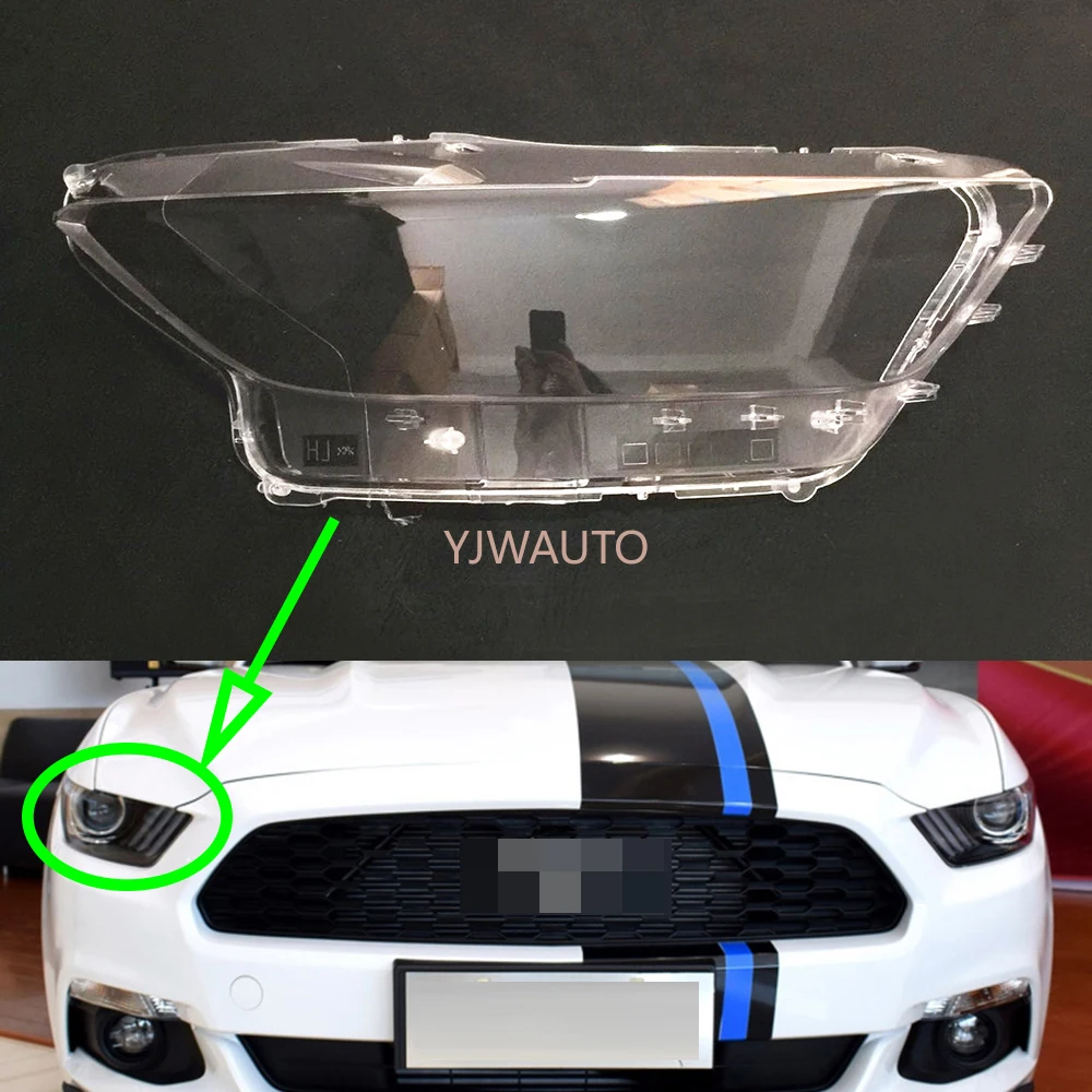 HeadlightLensForFordMustang20142017HeadlampCoverCarLights