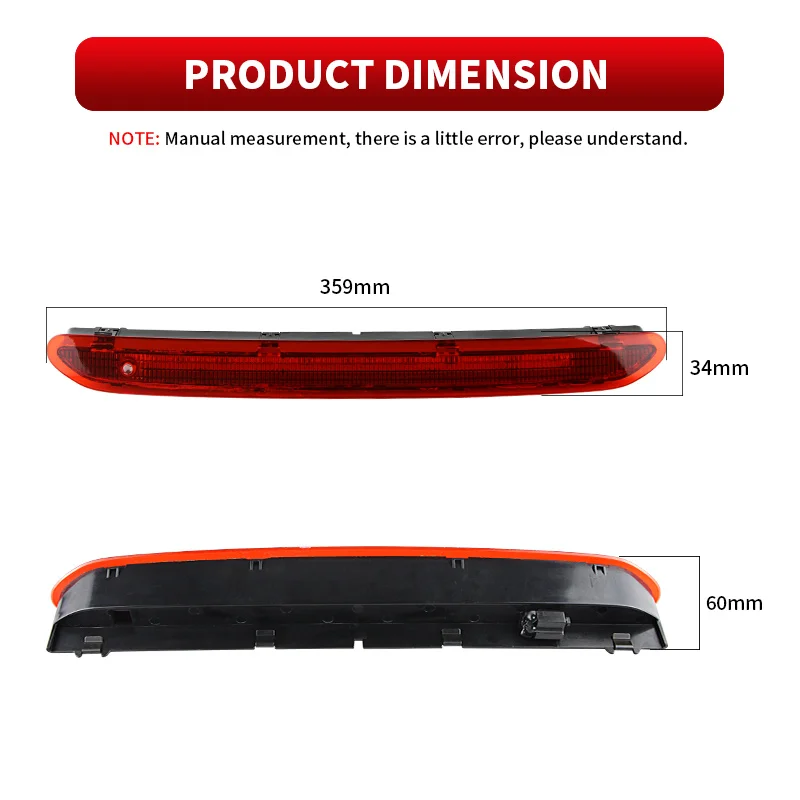 1 STÜCK LED High Level Bremslicht Hinten Stop 3rd Rücklicht für VW GTI/Jetta Station Wagon/Passat B6 B7/Kaninchen/Tiguan/Golf 6 Golf 7 – Detail 1